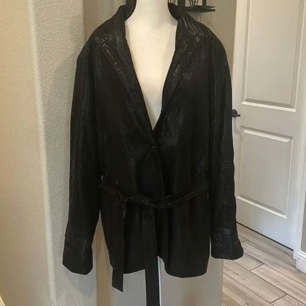 Bettina Rizzi Buenos Aires- Roma Croc Suede Jacket Size XL Womans